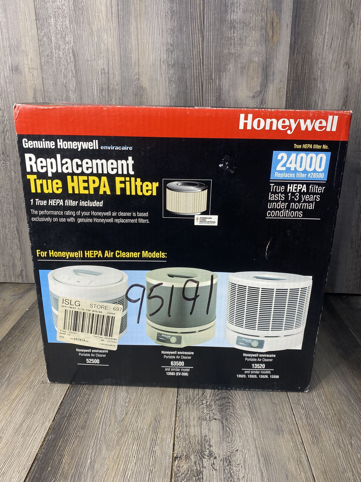 Honeywell Enviracaire Replacement True HEPA Filter 24000 Replaces #28500 Genuine