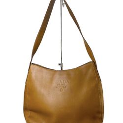 Prada Pre-Owned Brown Leather Shoulder Bag