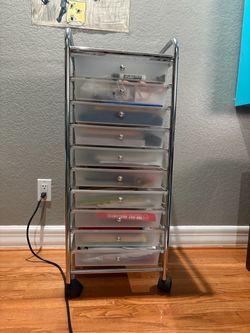 10-Drawer Rolling Storage Cart