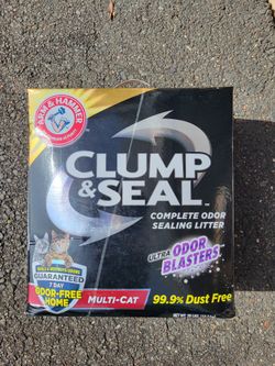 Arm & Hammer Litter Clump & Seal Complete Odor Sealing Clumping Cat Litter, Fresh Home with Ultra Odor Blasters 10 day Retail $27
