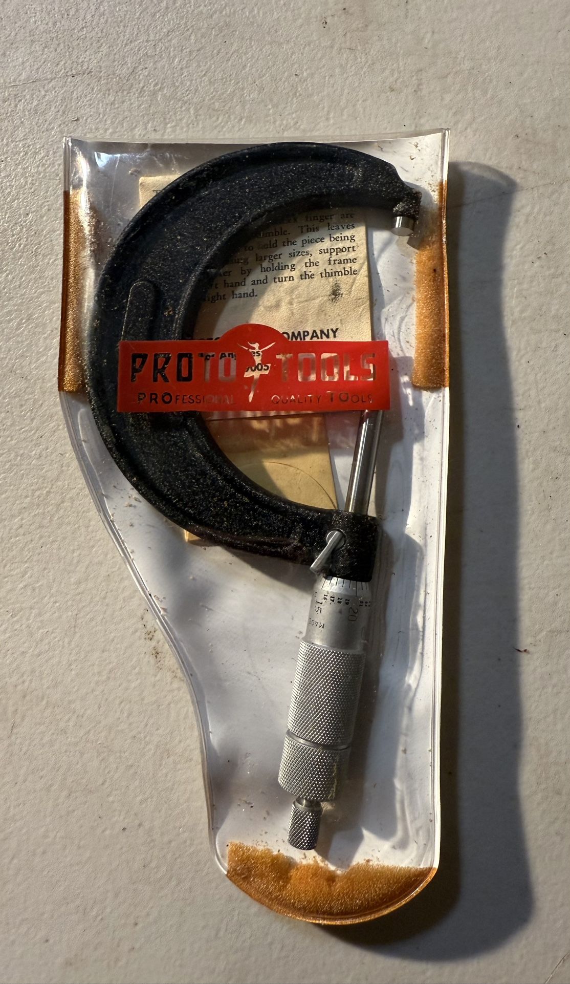 Vintage PROTO 2”-3” Micrometer With Flying Lady Logo 