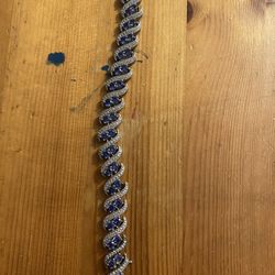 Lab Created Sapphire And Diamond Bracket (small)