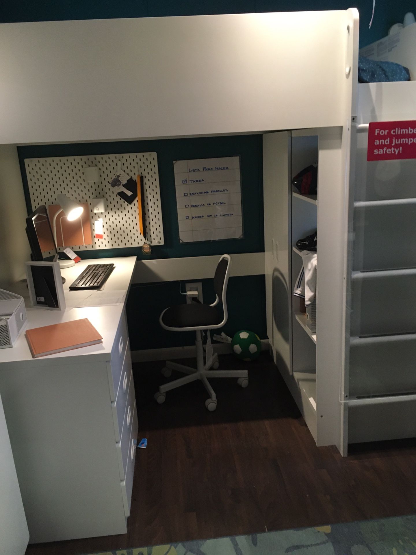 IKEA Stuva loft bed with desk