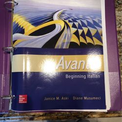 Avanti! Beginning Italian College Book