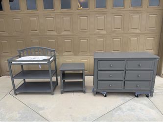 4 piece grey nursery furniture set