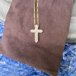 1 CT. T.W. Genuine Diamond Cross necklace