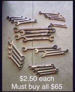 Craftsman Wrenches (selling 26 pc Set) (Excellent shape) Made In the  USA $65 For All