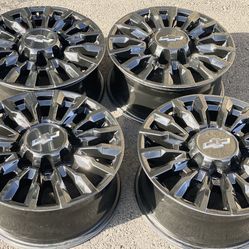 17” Chevy Silverado 2500 HD Black Rims  Wheels 