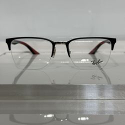 Ray Ban 6428 2997 Matte Black Semi-rimless Metal Eyeglasses 