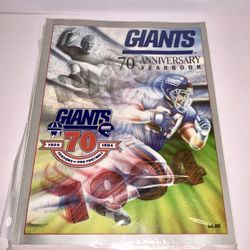 New York Giants 1994 Football Yearbook- 70th Anniversary- NFL