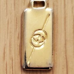 RARE Gucci Italy Charm Tag Zipper Pull Gold-Tone
