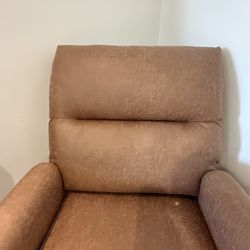 Leather Look Chair Accent Office Desk With Ottoman 