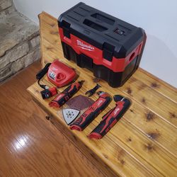 Milwaukee M12 Right Angle Drill, Multi-tool, Rotary Tool, Battery, Charger, M18 Wet/Dry Vac