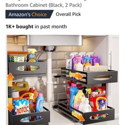 New 2 Metal Cabinet Organizer For Storage 
