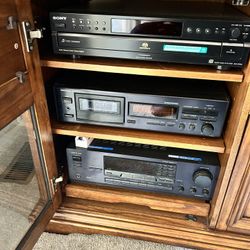Receiver, CD Player, DVD VHS combo, EQ