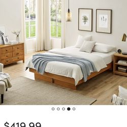 wood queen bed frame
