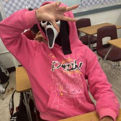 pink spider hoodie