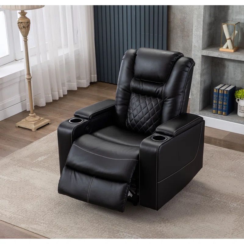 Luxury Leather Home Theater Seat Recliners Quadruple Seat Man Cave