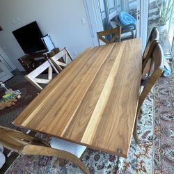 Modern Wood Dining Table (Seats 6)