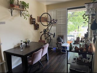 Solid wood dining table