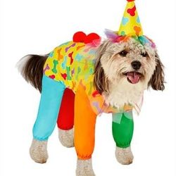 Like NEW SZ Large Clown Pet Halloween Costume for Dog or Cat