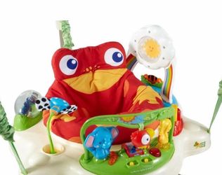 Fisher-Price Baby Bouncer Rainforest Jumperoo Activity Center With Music Lights Sounds
