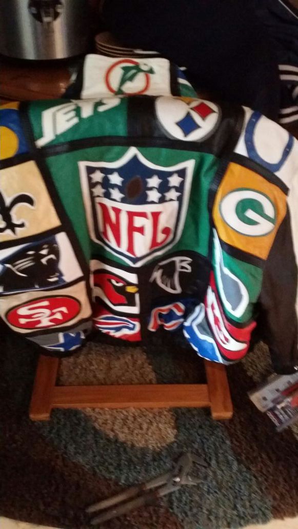 Custom Made NFL LEATHER COAT