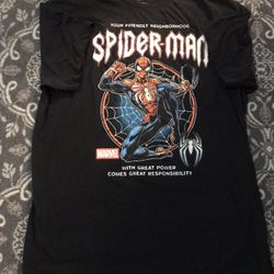 Men Marvel Neighborhood Shirt Spider Man Size Large