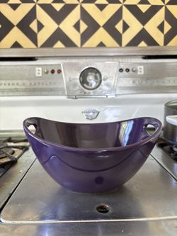 Purple Ceramic Fruit Bowl