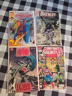 4 marvel  and DC Comics Batman and spiderman