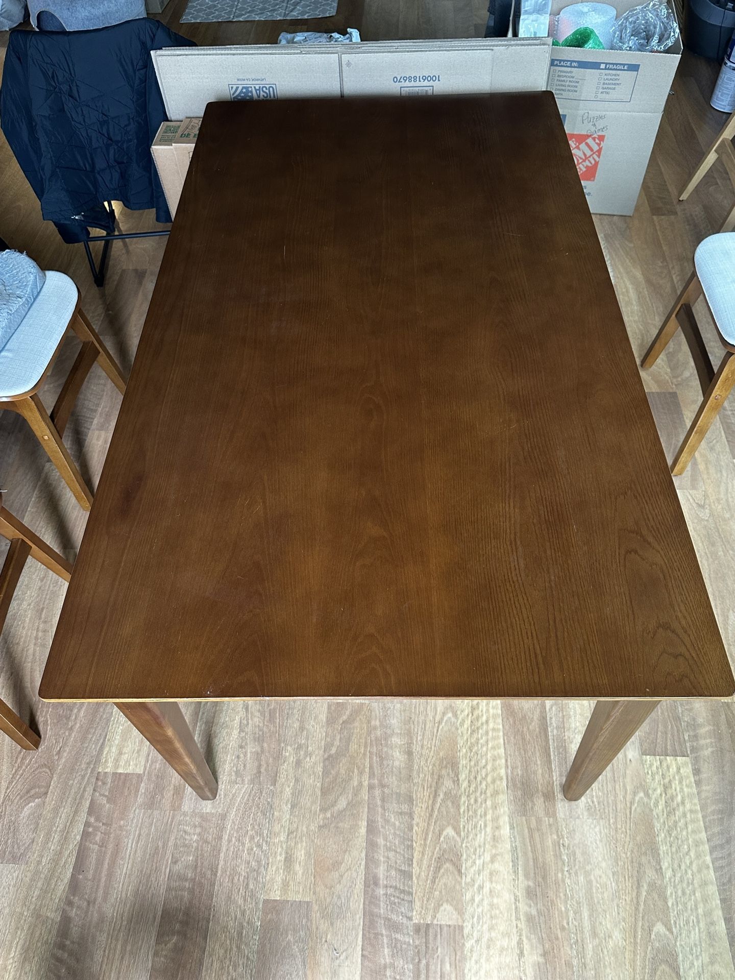 Solid Wood Dining Table And 6 Chairs