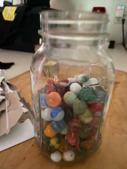 100 plus marbles in jar