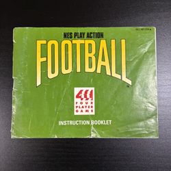 NES Play Action Football Manual for Nintendo Entertainment System