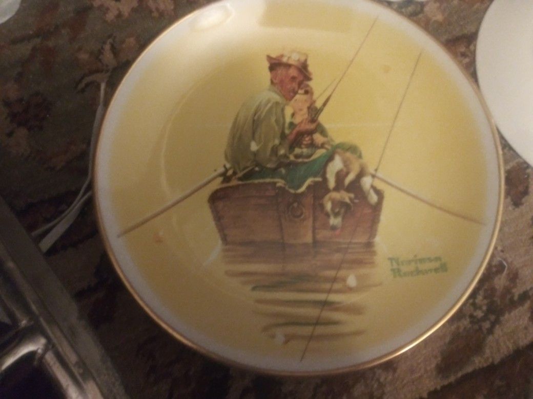 Norman Rockwell Plate Collection. Set of 3