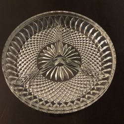 Vintage Crystal Divided Bowl 