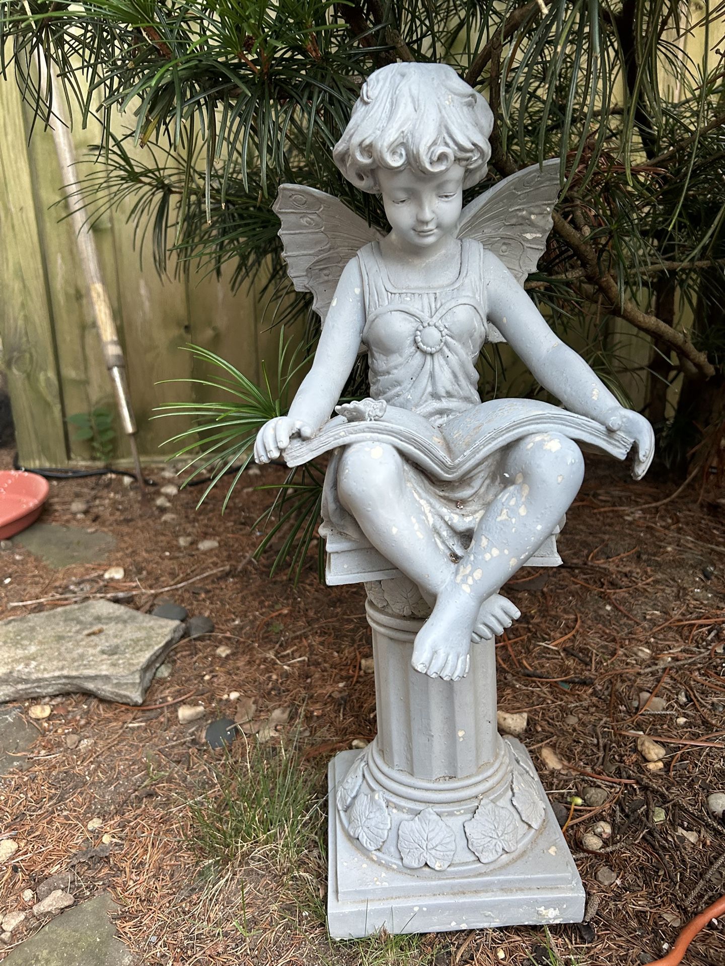 Angel Reading Book Statue