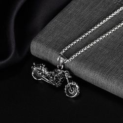 "Stainless Steel Motorcycle stainless Steel Pendant Necklace, BL243
  Thumbnail