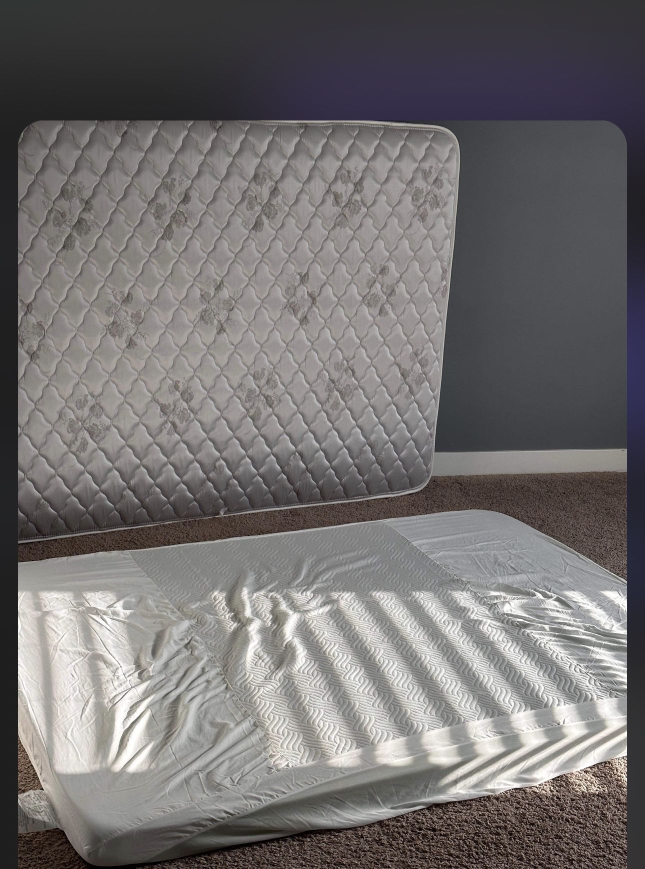 Full Size Matress And Memory Foam Cover