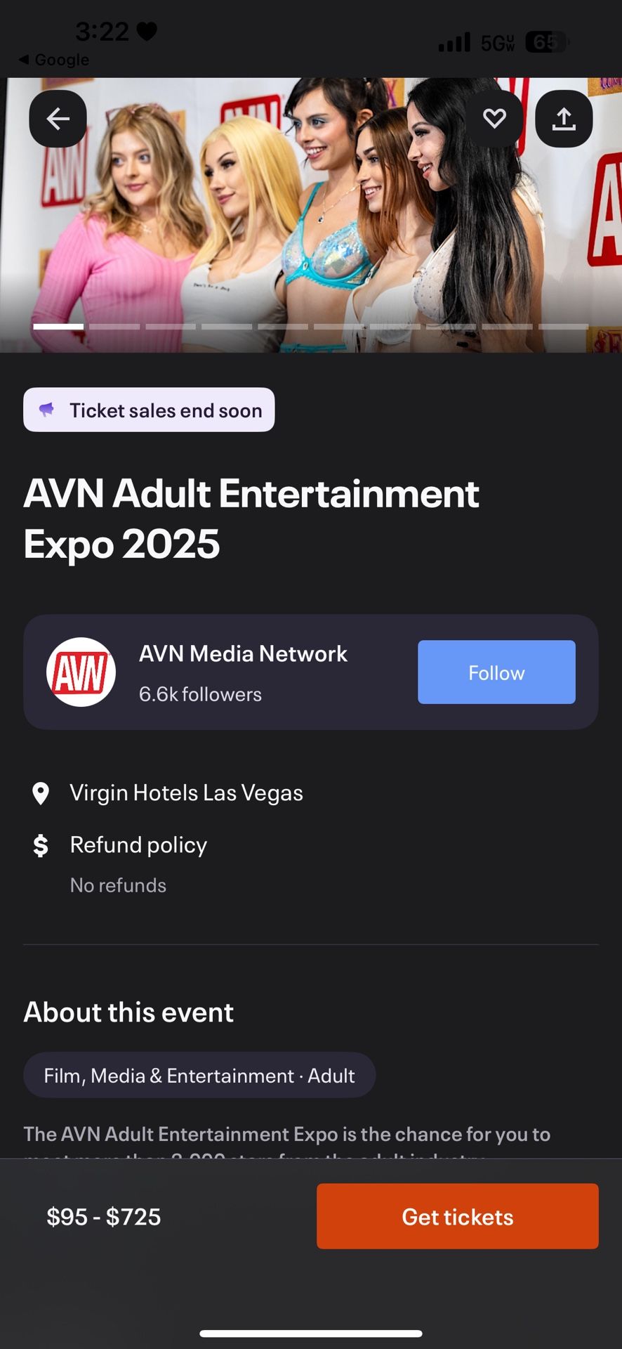Avn Ticket Saturday VIP