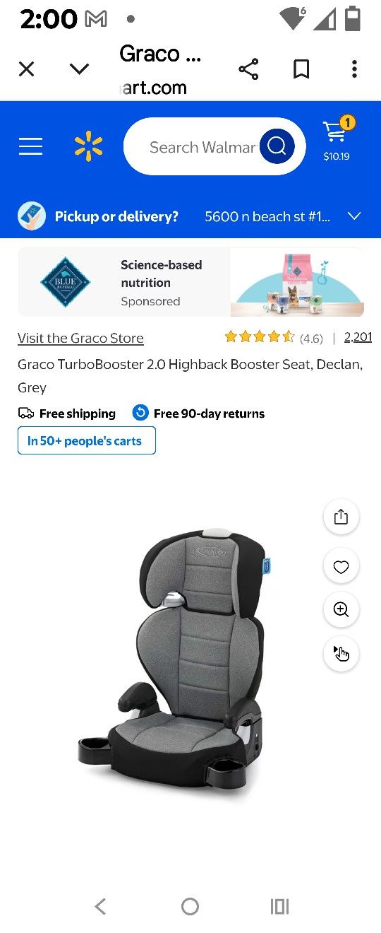 Graco Turbo Booster Toddler Car Seat