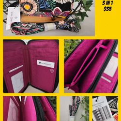 Vera Bradley Wallet Wristlet and crossbody Purse 