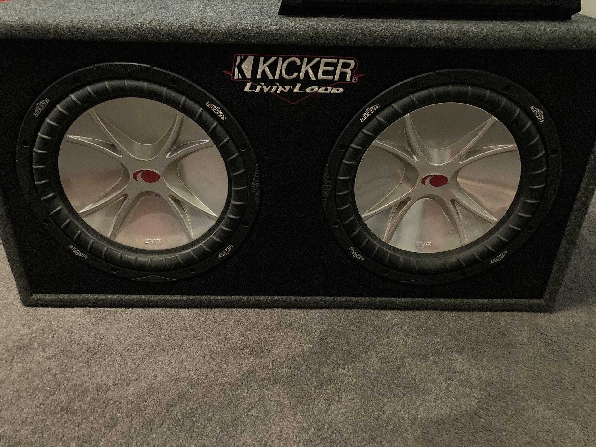 Kicker 2 12s Amp Living Loud Speaker Box