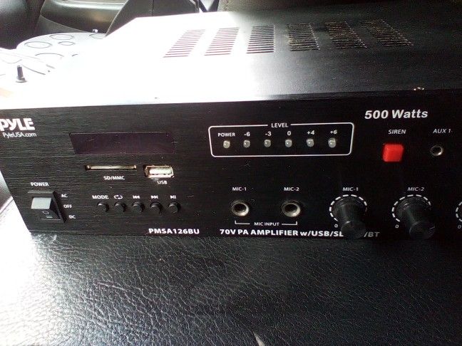 Pyle 70V Amplifier W/USB/SD/FM/BT 500w