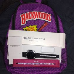 Package Deal Everything Brand New , Backwoods Book Bag, Smart Watch,And 7inch 4mm Tennis Bracelet 