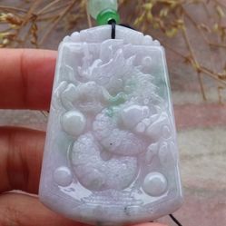 Lavender green Dragon Pendant 