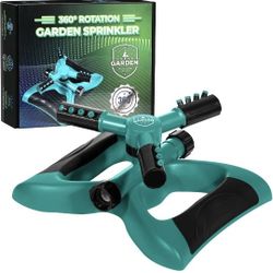 NEW 360° Rotation Garden Water Sprinkler Green