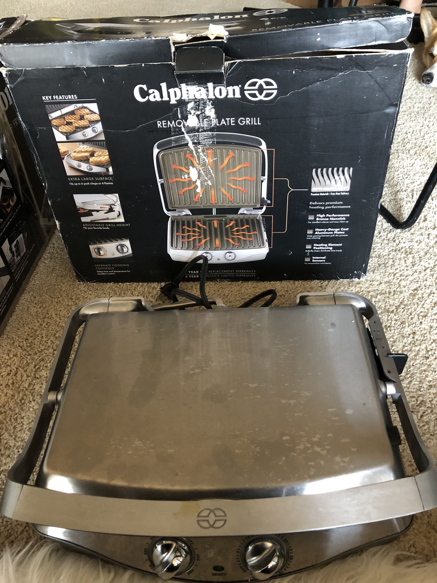 Calphalon removable plate grill