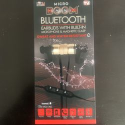 **New Sealed** Micro Boom Bluetooth Wireless Waterproof Headphones 