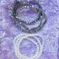 Natural Moon Stone 3-layers Bracelets
