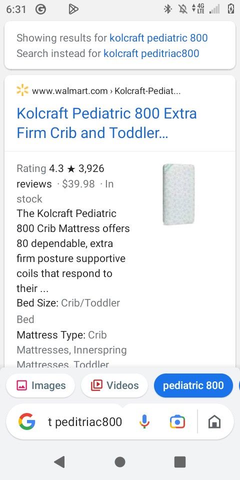 Baby Bed Mattress 